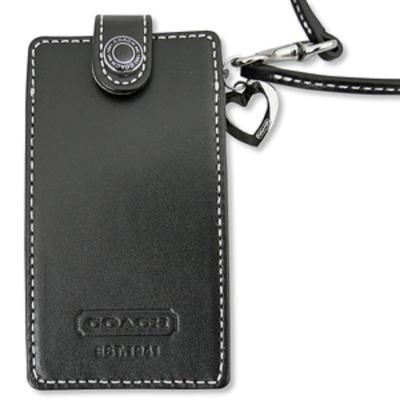 Coach Accessories | Coach Leather Silver And Black Mini Ipod Case 7a55 | Color: Black | Size: Os