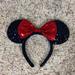 Disney Accessories | Disney Parks Minnie Mouse Ears. Authentic | Color: Black/Red | Size: Os