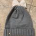 Kate Spade Accessories | Kate Spade Bow Beanie | Color: Gray/White | Size: Os