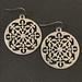 Anthropologie Jewelry | Gorgous Silver Cut Out Medallion Circle Drop Earrings | Color: Silver | Size: Os