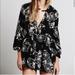 Free People Dresses | Free People Dress Hawaiin Rose Tropical Print | Color: Black/White | Size: Xs