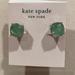 Kate Spade Jewelry | Kate Spade Nwt Green Gumdrop Round Stud Earring | Color: Green/Silver | Size: Os