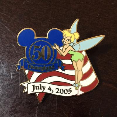 Disney Toys | Disneyland 50th Anniversary July 4th Pin | Color: Blue/Red | Size: N/A