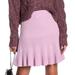 Free People Skirts | Free People Solid Gold Ribbed Skirt Purple Sz L | Color: Purple | Size: L