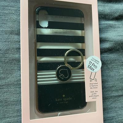 Kate Spade Accessories | Kate Spade Striped Phone Case Iphone 10 Pro. | Color: Black | Size: Os