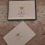 Kate Spade Office | Kate Spade 'What's The Buzz' 10 Notecard Set. Nib. | Color: Cream/White | Size: Os