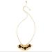 Madewell Jewelry | Host Pick Madewell Beaded Long Fan Necklace | Color: Black/Gold | Size: Os