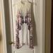 Free People Dresses | Free People Cream Floral High Neck Dress. Xs | Color: Cream/Pink | Size: Xs