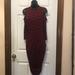 Jessica Simpson Dresses | Jessica Simpson Cold Shoulder Body Con Dress | Color: Black/Red | Size: L