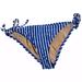 J. Crew Swim | J. Crew La Playa String Bikini Bottom Striped Xl | Color: Blue/White | Size: Xl