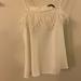 Zara Tops | Classy Zara Vest With Feather On Top | Color: Cream | Size: S