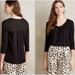 Anthropologie Tops | Anthropologie Black V Neck Long Sleeve Top | Color: Black | Size: L