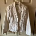 J. Crew Jackets & Coats | Casual White Linen J.Crew Jacket / Blazer | Color: White | Size: 2