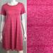 Lularoe Dresses | Lularoe Striped Carly A Line Pocket High Low Dress | Color: Pink | Size: Xxs