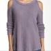 Free People Sweaters | Free People // Sunrise “Off Shoulder” Knit Sweater | Color: Purple | Size: Xs