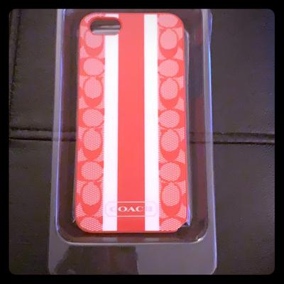 Coach Accessories | Iphone Case For Iphone 5 | Color: Cream/Red | Size: Os