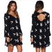 Free People Dresses | Free People Emma Back Cutout Embroidered Dress | Color: Black/White | Size: S