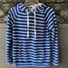 J. Crew Tops | J Crew Blue & White Striped Hoodie Xs | Color: Blue/White | Size: Xs