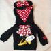Disney Shirts & Tops | Disney Minnie Mouse Hoodie Sweater Sz 0-3month | Color: Black/Red | Size: 0-3mb