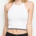 Brandy Melville Tops | Brandy Melville White Halter Top With Black Stripe | Color: Black/White | Size: Os