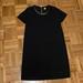 Madewell Dresses | Madewell Black Dress With Leather Collar | Color: Black | Size: Xs