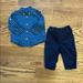 Ralph Lauren Matching Sets | Guc Ralph Lauren Baby Boy Shirt And Pant Set; 6m | Color: Blue | Size: 6mb