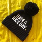 Kate Spade Accessories | Kate Spade Knit Pom Pom Beanie | Color: Black | Size: Os