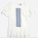 J. Crew Tops | J Crew Embroidered Sleeve Tee, Size 2, New W Tags | Color: White | Size: 2