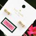 Kate Spade Jewelry | Kate Spade Gold Ready Set Bow Pave Studs | Color: Gold/White | Size: Os