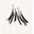 Free People Jewelry | Free People Willow Earring | Color: Black/Silver | Size: Os