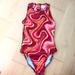 Nike Swim | Nike Red Pattern One Piece | Color: Black/Red | Size: 13j