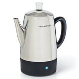 HomeCraft 10-Cup Stainless Steel Coffee Maker Percolator Stainless Steel in Gray | 15.94 H x 9.65 W x 9.65 D in | Wayfair HCPC10SS