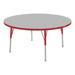 Norwood Commercial Furniture Adjustable Height Circular Activity Table Laminate/Metal in Red | 30 H in | Wayfair NOR-RCERD48C-GRD