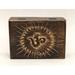 Bungalow Rose Carved OM Decorative Box Wood in Brown/Pink | 2.5 H x 7 W x 5 D in | Wayfair 149151A1E2064E3186EEC0F7DD503869