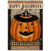 The Holiday Aisle® Jack O Lantern Witch Hat - Wrapped Canvas Graphic Art Print Canvas in Black/Orange | 18 H x 12 W x 1.5 D in | Wayfair