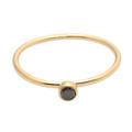 Subtly Sweet,'Onyx Solitaire Ring in 18k Gold Plated Sterling Silver'