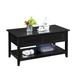 Red Barrel Studio® Alanoud Lift Top 4 Leg Coffee Table w/ Storage Wood in Black | 18.5 H x 37.5 W x 19.7 D in | Wayfair