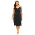 Plus Size Women's Double Skirted Full Slip by Comfort Choice in Black (Size 18/20)