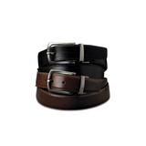 Men's Big & Tall Reversible Leather Dress Belt by KingSize in Black Brown (Size 72/74)