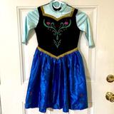 Disney Costumes | Frozen Anna Dress/Costume Size 4-6 | Color: Black/Blue | Size: 4-6