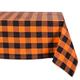 DII Buffalo Check Collection, Classic Farmhouse Tablecloth, Tablecloth, 60x84, Orange & Black