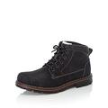 Rieker Men Ankle Boots 37730, Men´s Lace-up Ankle Boot,Boot,Half-Boot,lace-up Bootie,Transition Shoe,Black (Schwarz / 00),43 EU / 9 UK