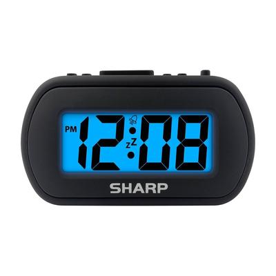 "1" LCD with Top Control Clock Black - Sharp"