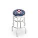 Holland Bar Stool NCAA Bar & Counter Stool Plastic/Acrylic/Leather/Metal/Faux leather in Gray | 30 H x 18 W x 18 D in | Wayfair L7C3C30ArizUn