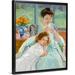 Vault W Artwork 'Young Mother Sewing' by Mary Stevenson Cassatt - Painting Print Canvas | 16 H x 13 W x 1.75 D in | Wayfair