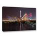Ebern Designs Cleveland Skyline 13 by Cody York - Photograph Print on Canvas in Brown/Yellow | 12 H x 18 W x 2 D in | Wayfair