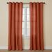 Wide Width Poly Cotton Canvas Grommet Panel by BrylaneHome in Terracotta (Size 48" W 96" L) Window Curtain Drape