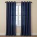 Wide Width Poly Cotton Canvas Grommet Panel by BrylaneHome in Navy (Size 48" W 63" L) Window Curtain Drape