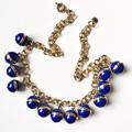 J. Crew Jewelry | J. Crew Blue & Gold Ball Necklace | Color: Blue/Gold | Size: Os