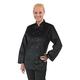 Vegas Chefs Jacket Long Sleeve Black Polycotton - Size L